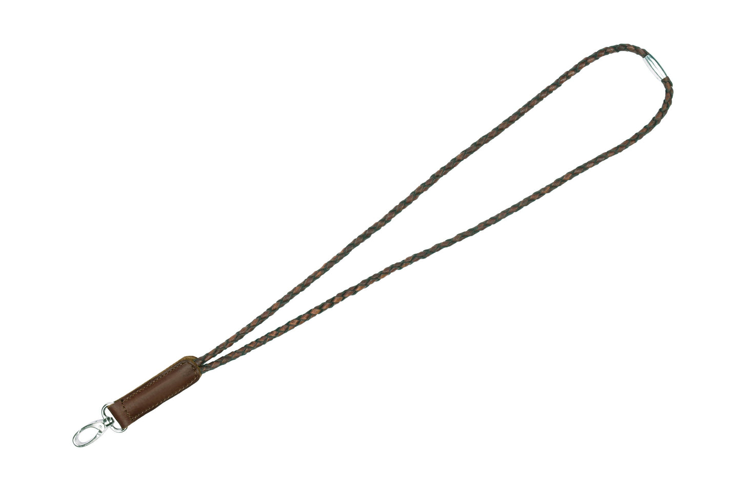 Keyhanger flätad - mörkbrun