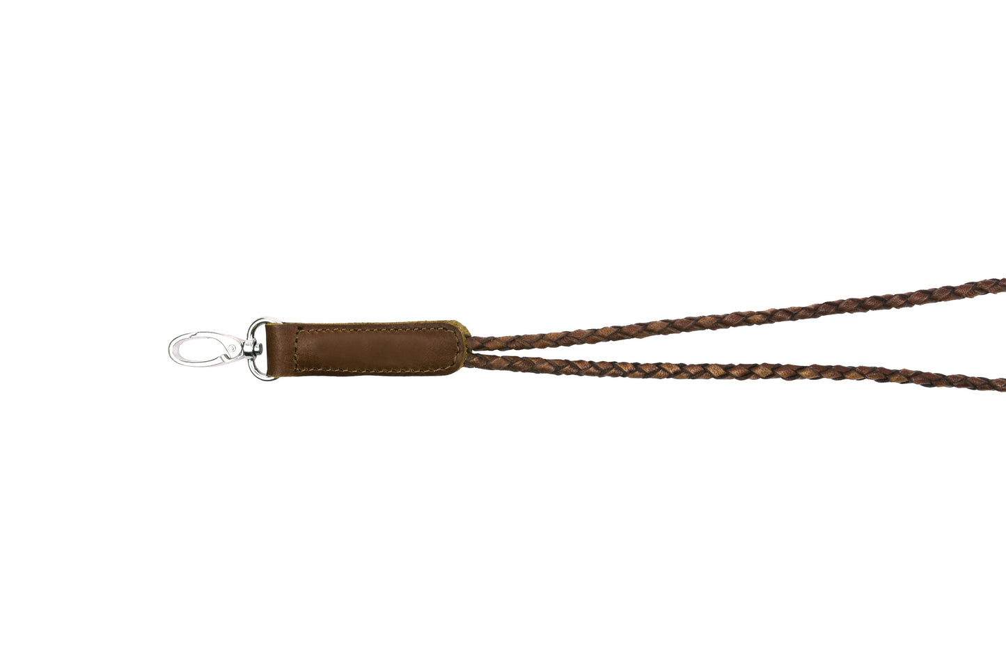 Keyhanger flätad - mörkbrun