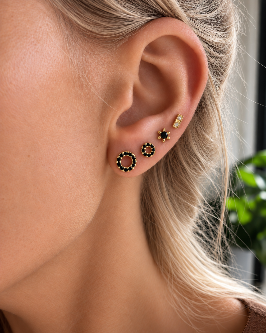 Örhängen mix 4 st - förgyllt sterling silver