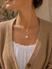Laia Halsband Natursten/Hjärta - Natur