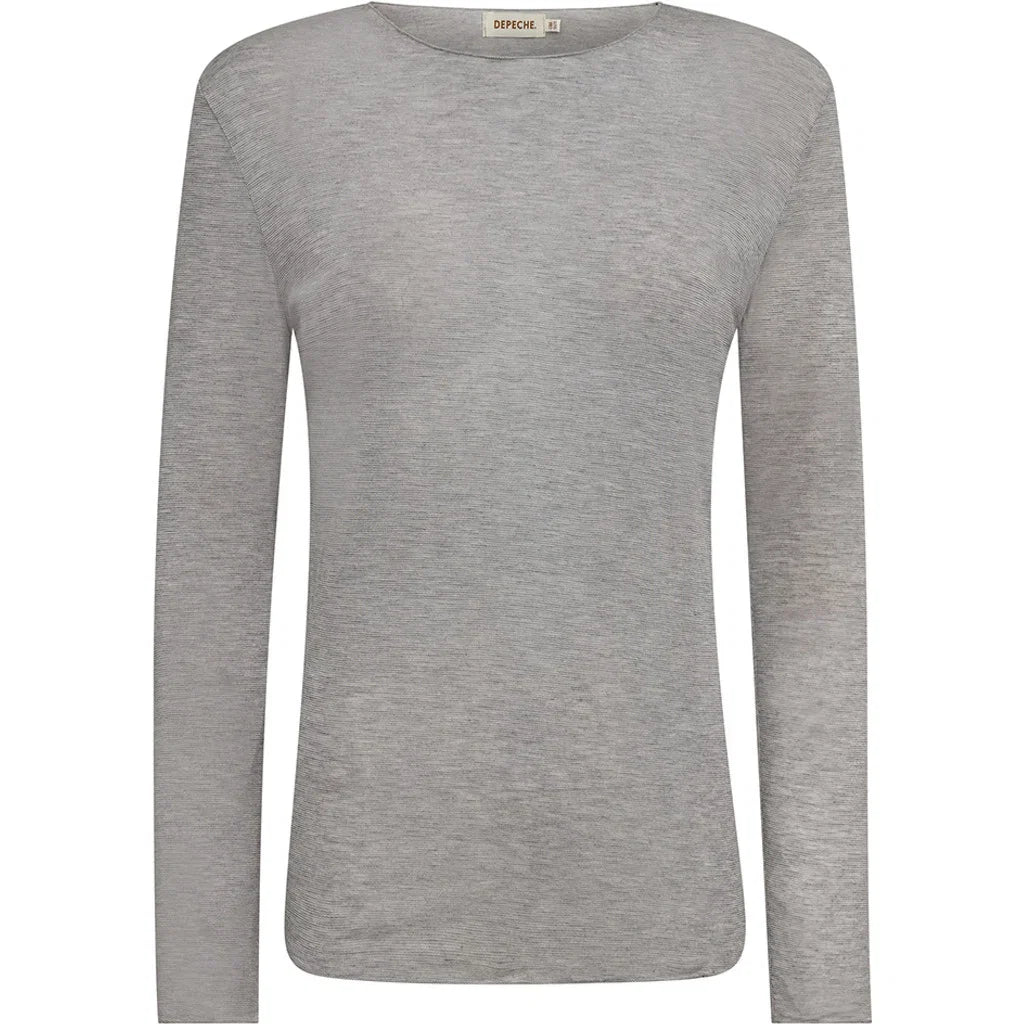 Blus Drew Cashmere mix - Light Grey Melange