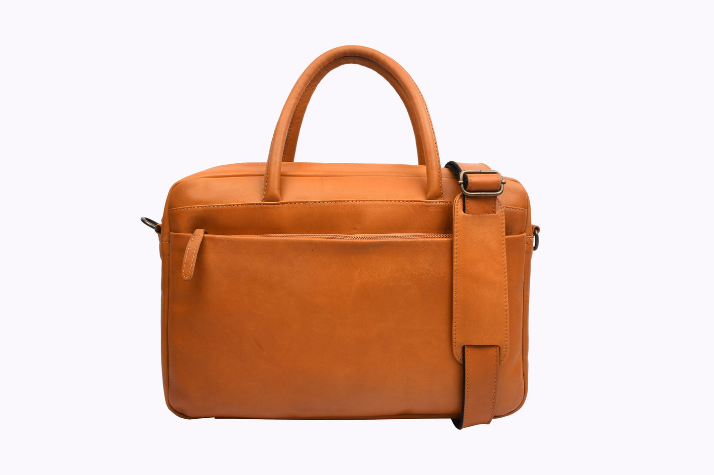 Laptopväska Faust dubbel - Cognac