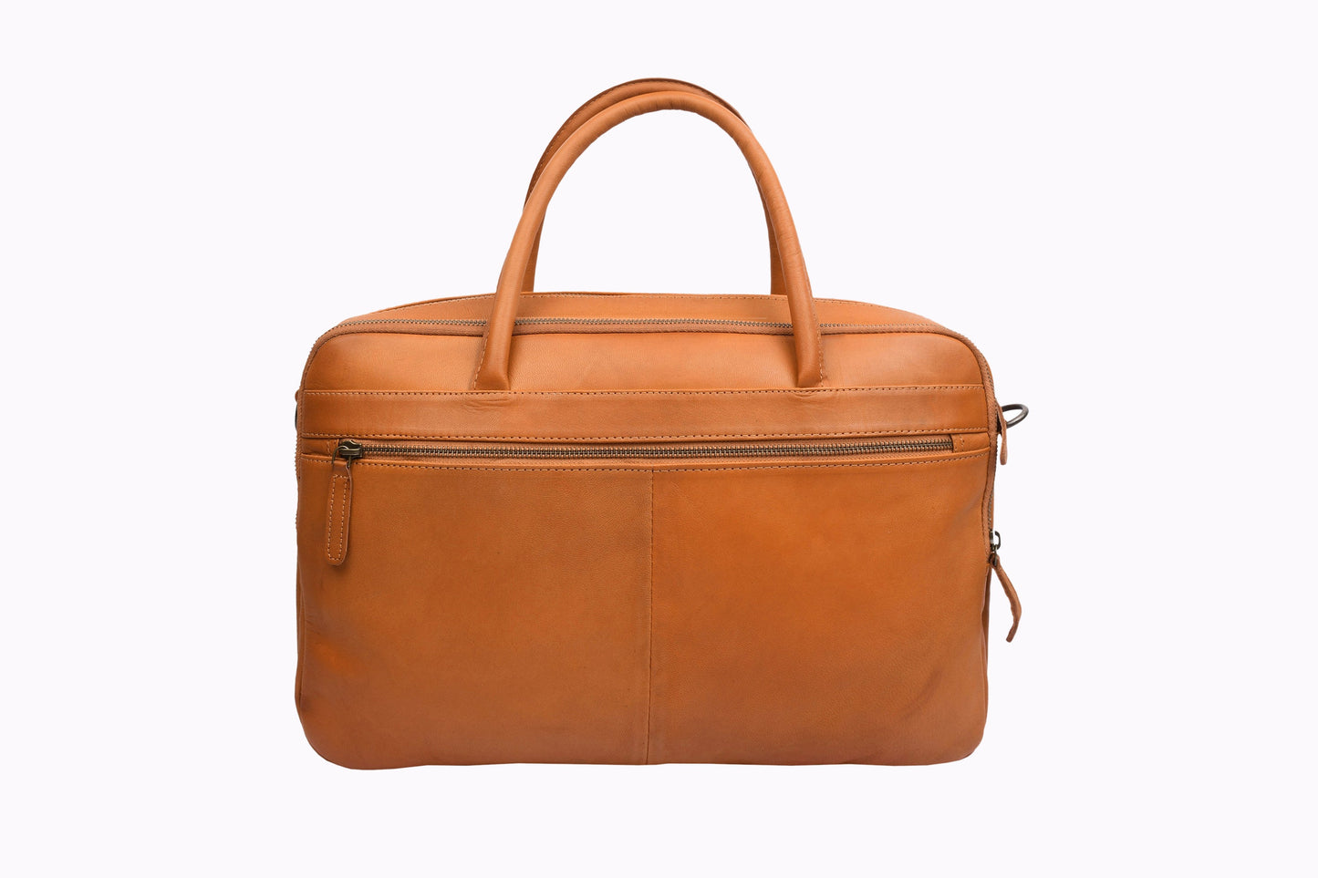 Laptopväska Faust dubbel - Cognac