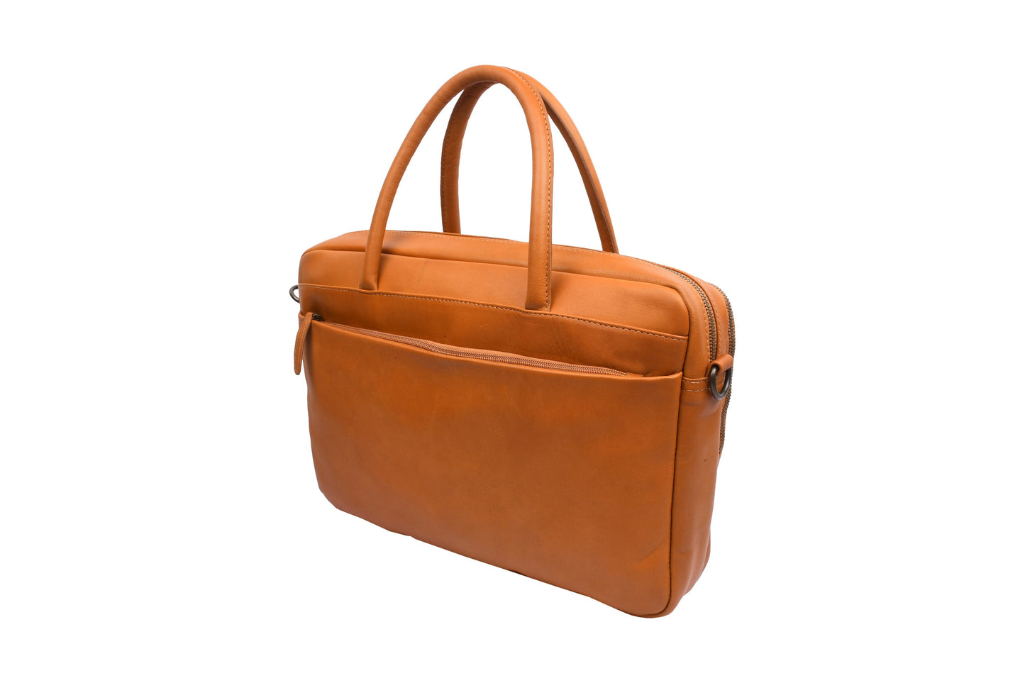 Laptopväska Faust dubbel - Cognac