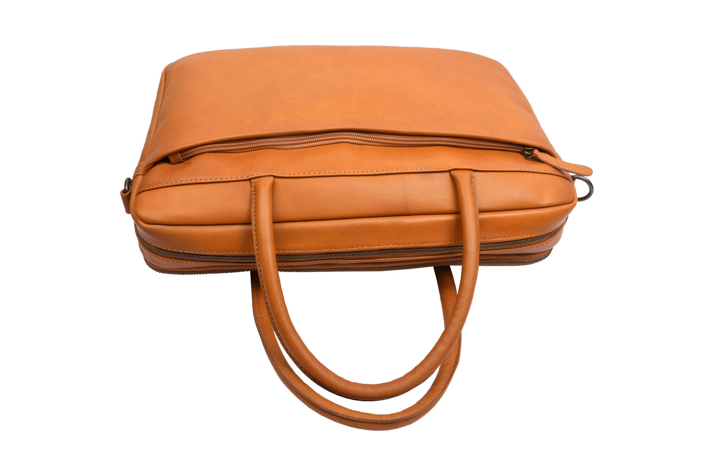 Laptopväska Faust dubbel - Cognac