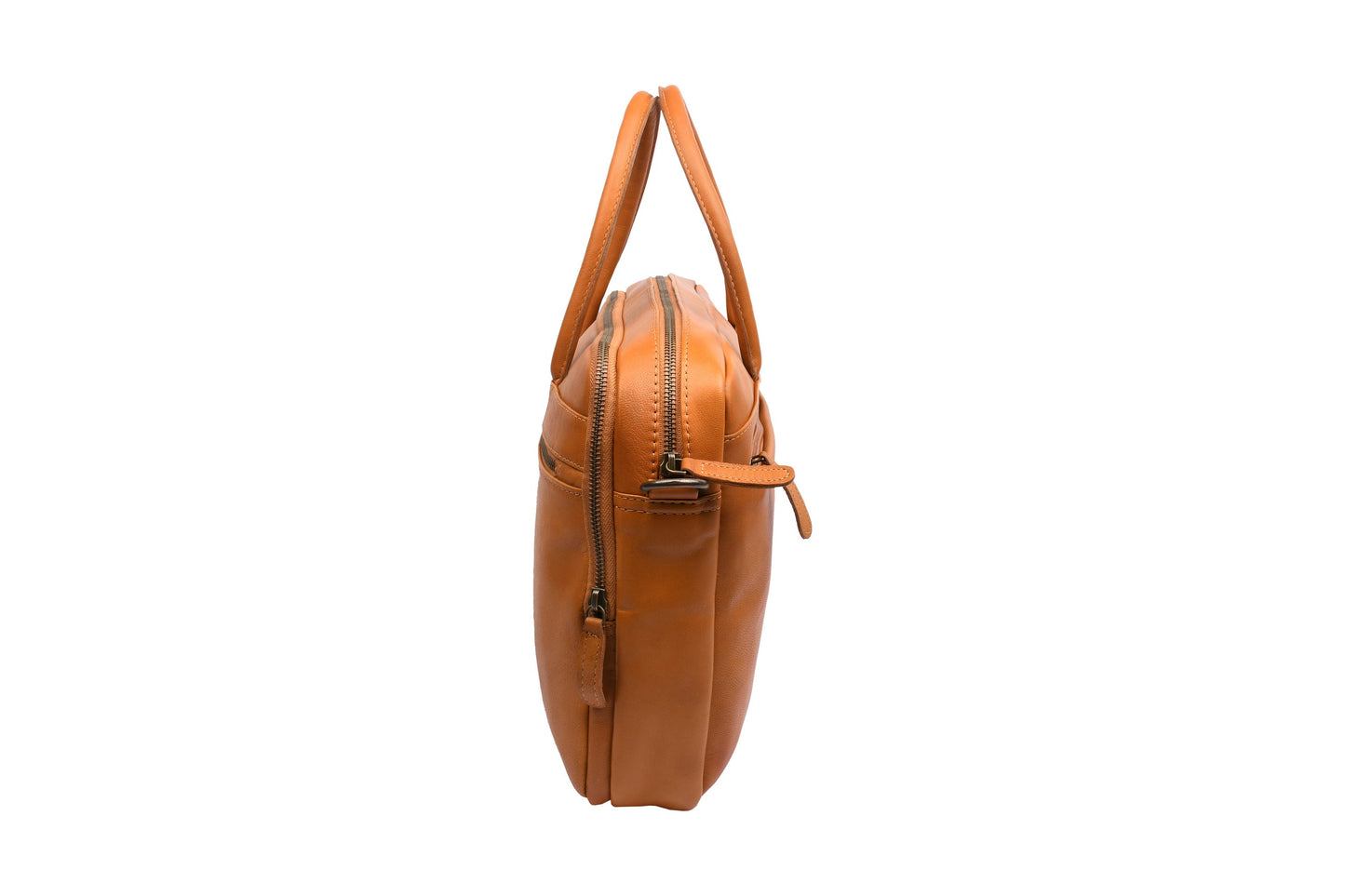 Laptopväska Faust dubbel - Cognac