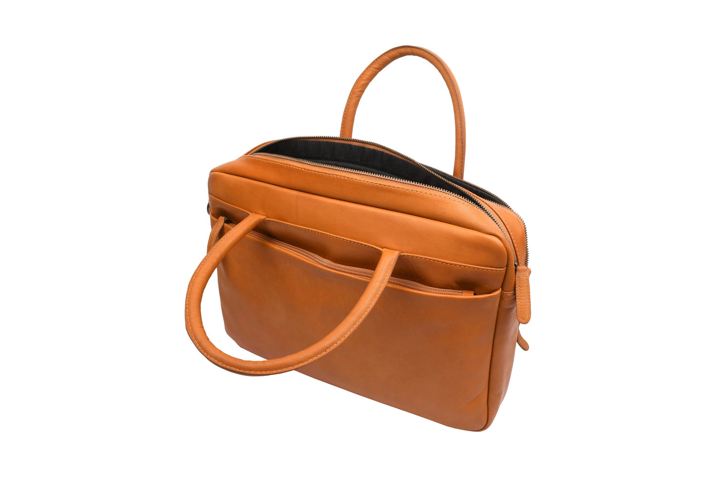 Laptopväska Faust dubbel - Cognac