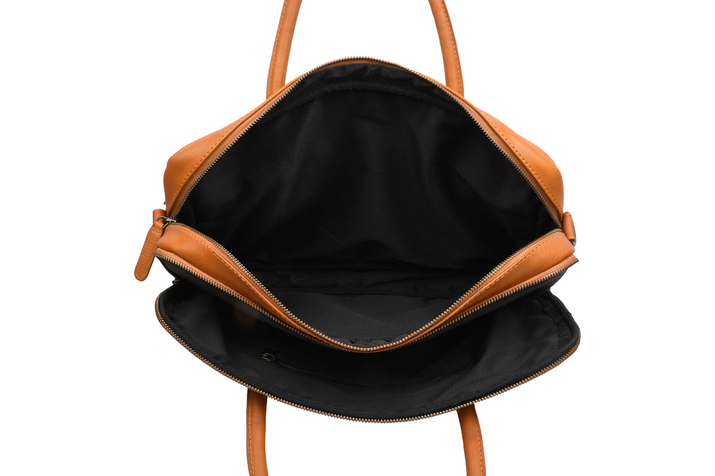 Laptopväska Faust dubbel - Cognac