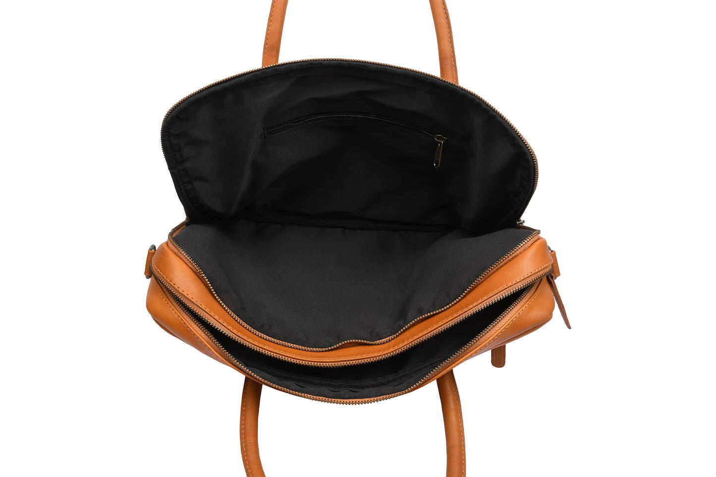 Laptopväska Faust dubbel - Cognac