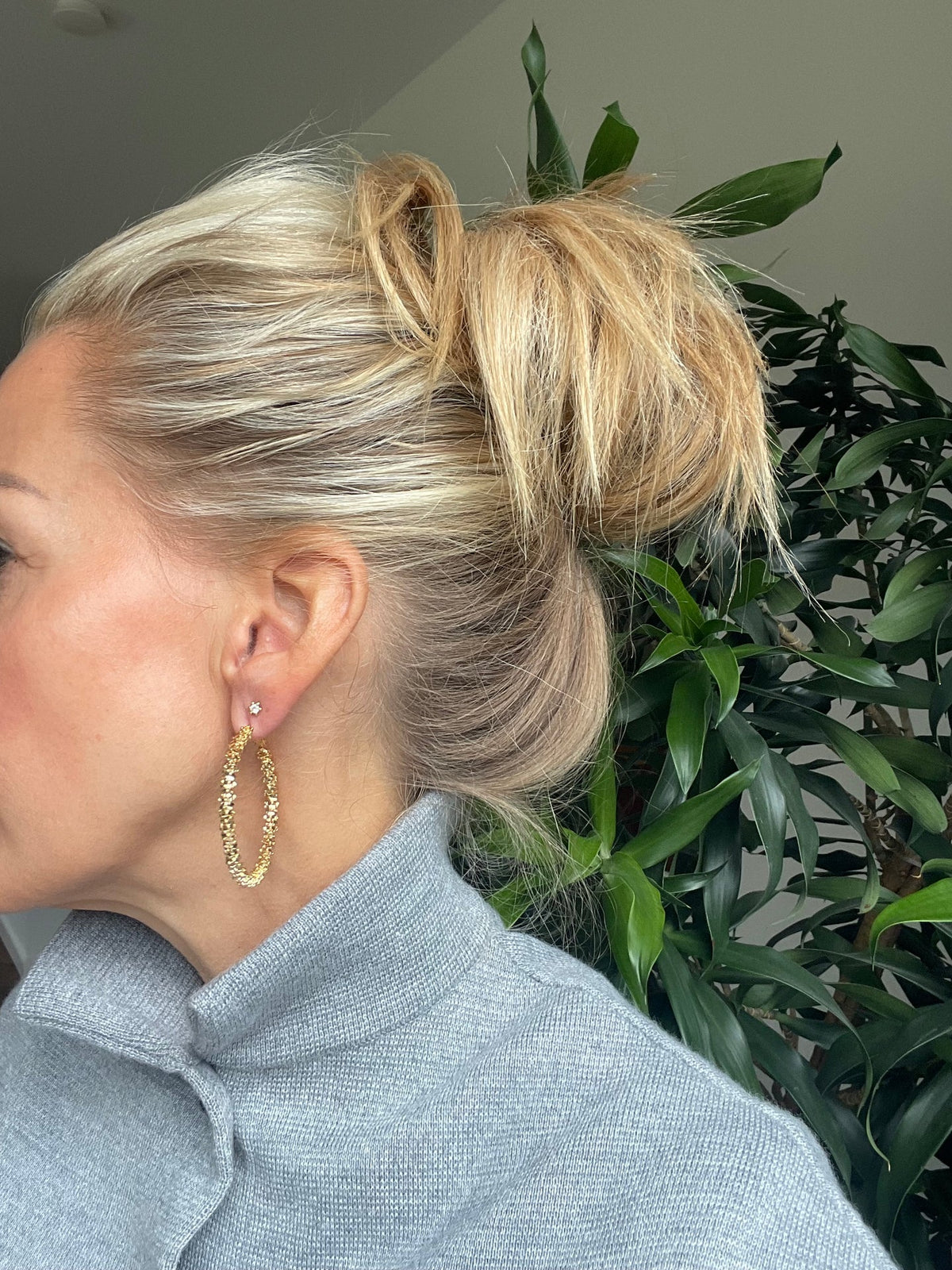 Örhängen INA Hoops Large - 18K förgyllt