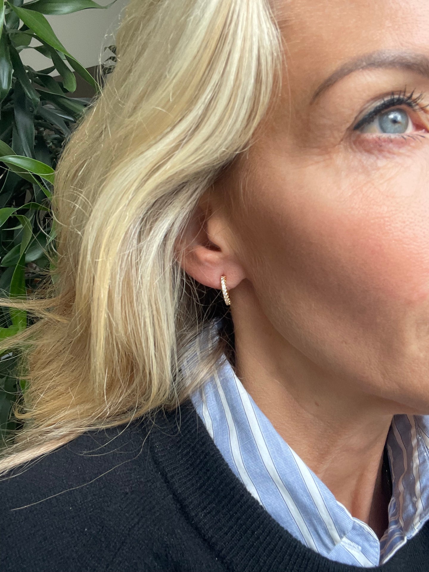 Örhängen IZA med klara zirkoner - förgylld