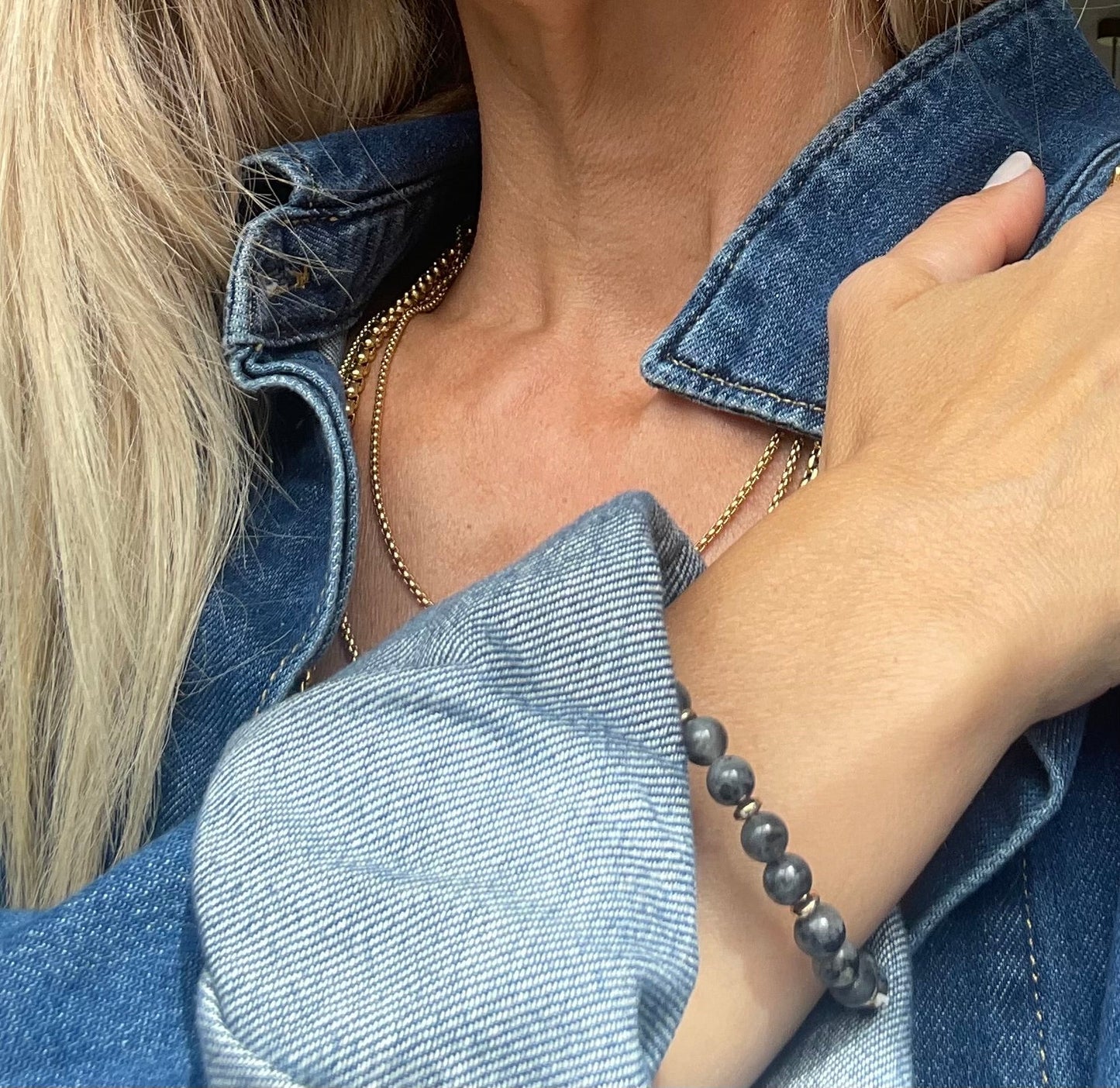 Armband Mollie – Svart sten