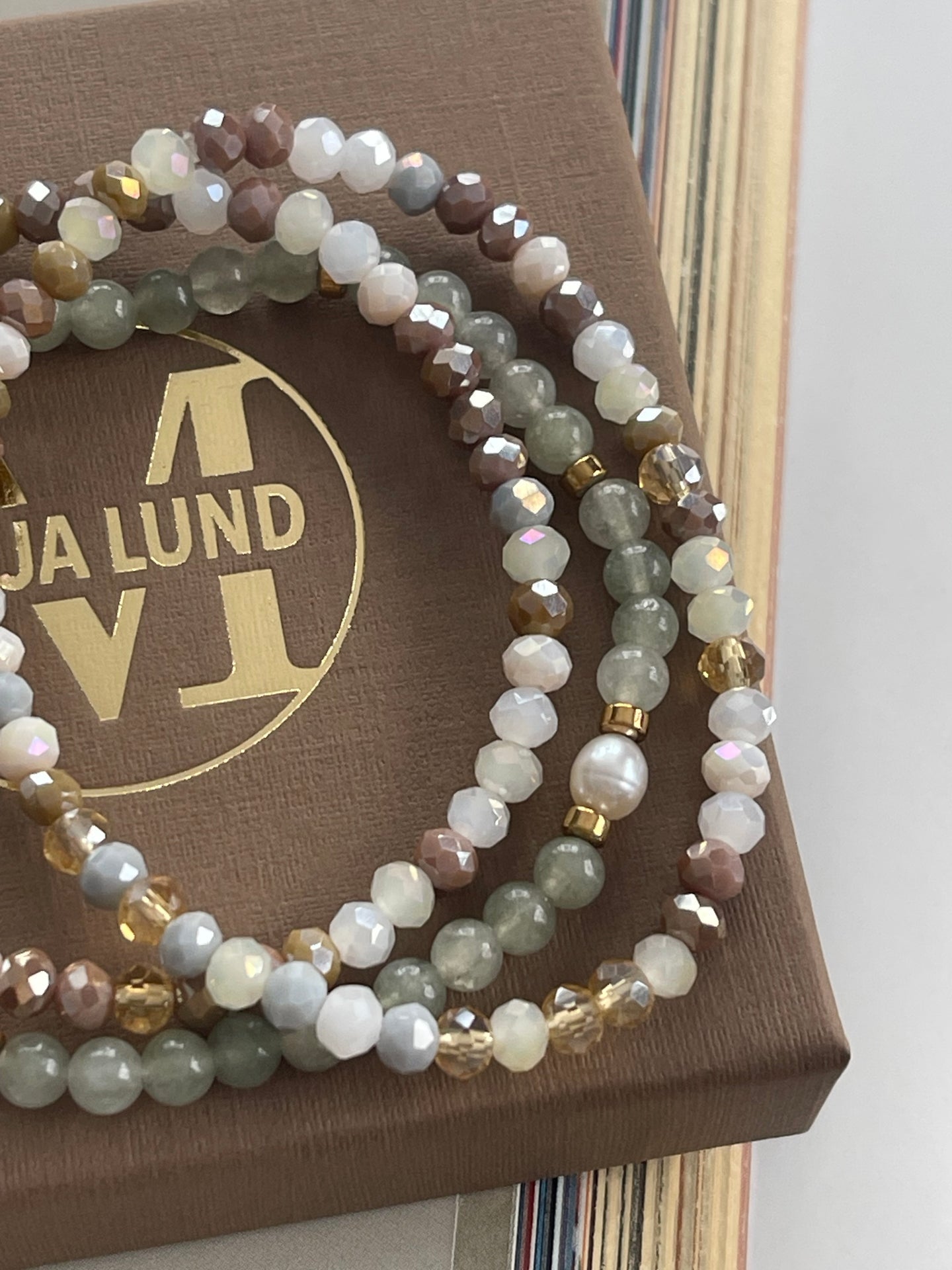 Armband Leah Jade Grön – Set med 3 st