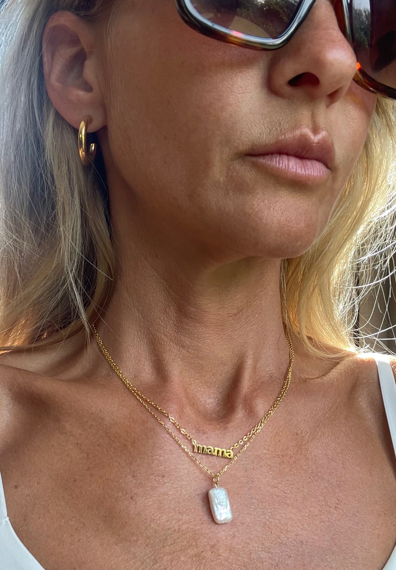 Halsband Mama förgyllt – Vattentätt