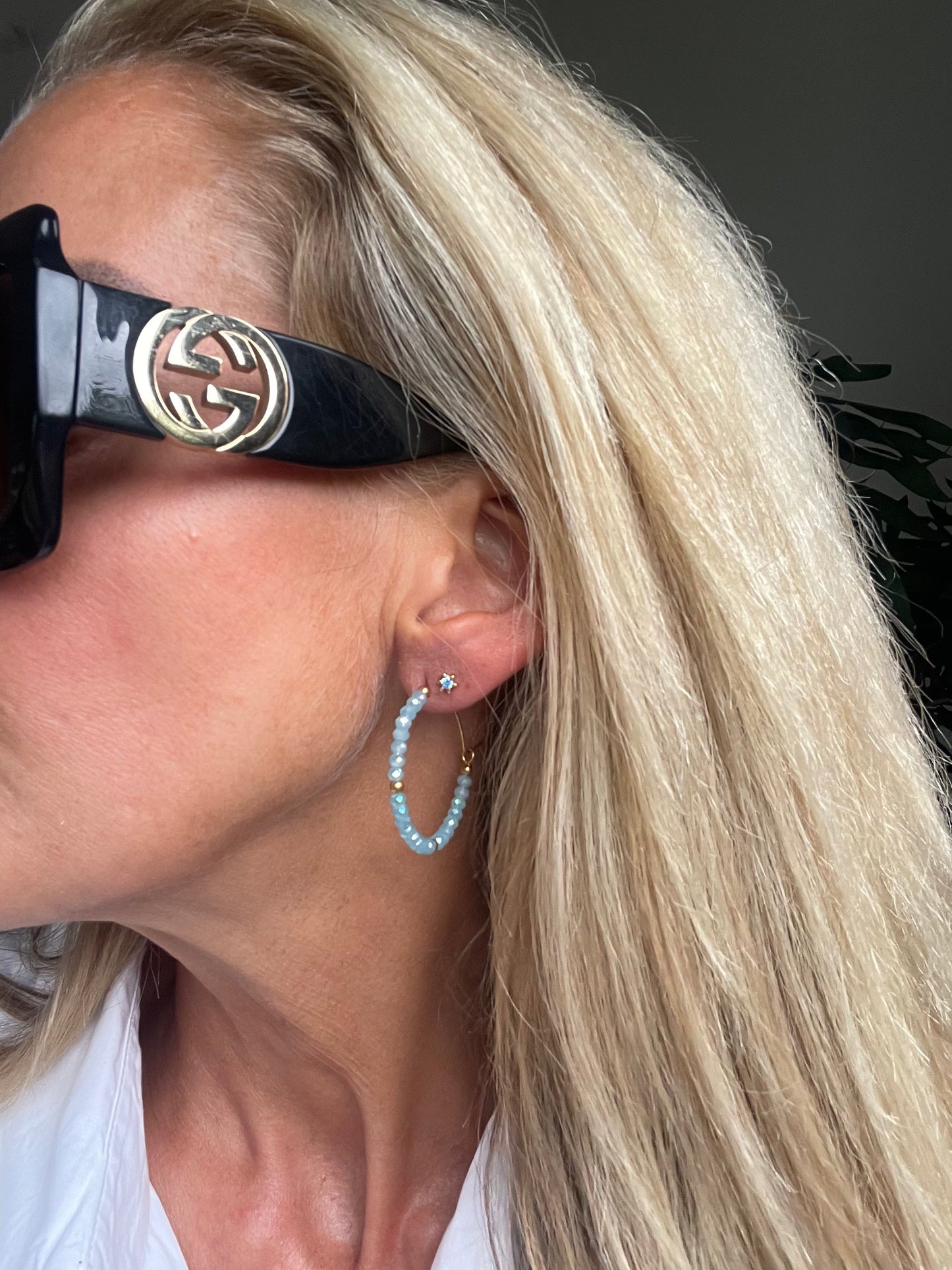 Örhängen Merle – Isblå