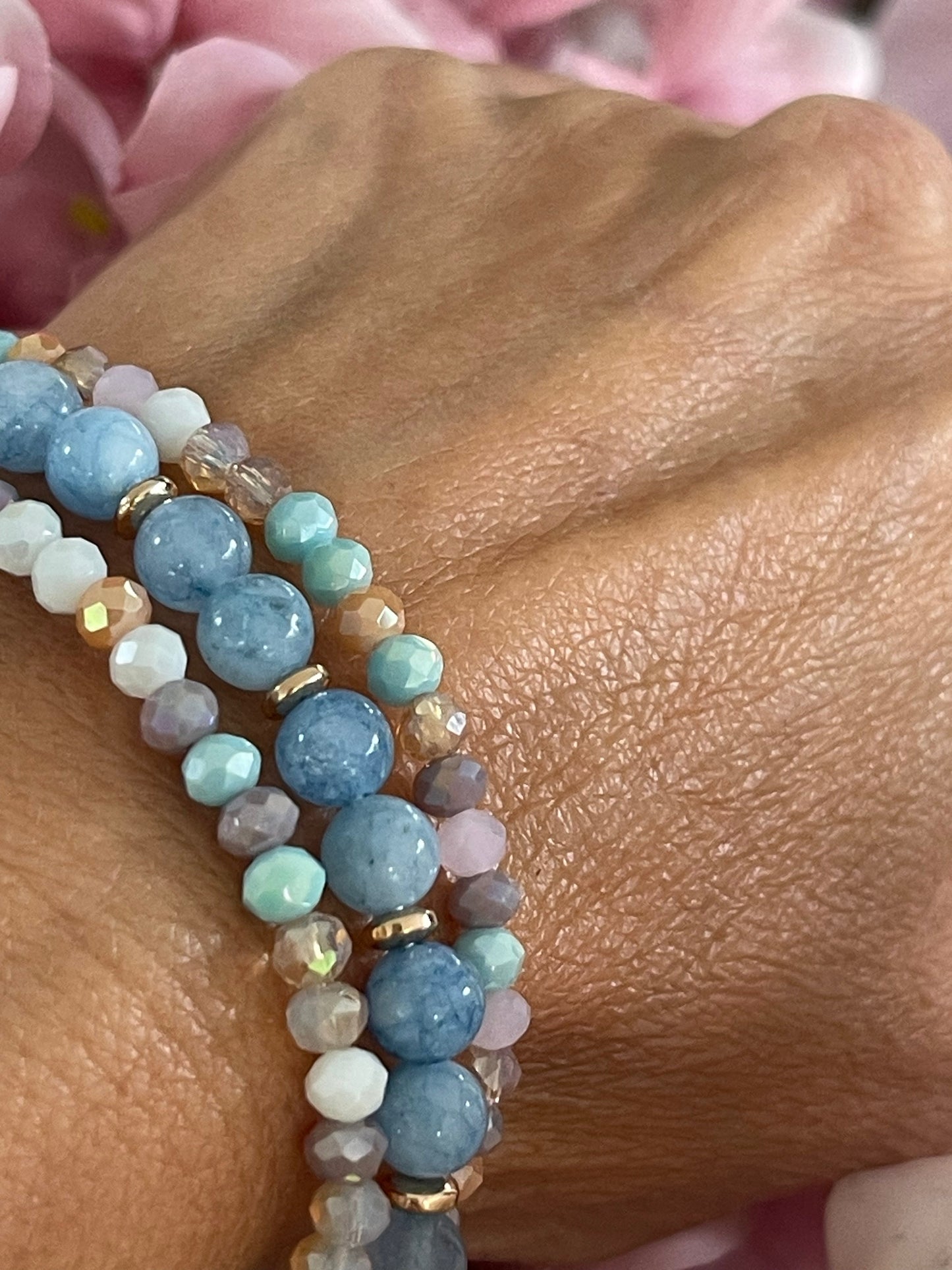 Armband Luna Soft blue – Set med 3 st