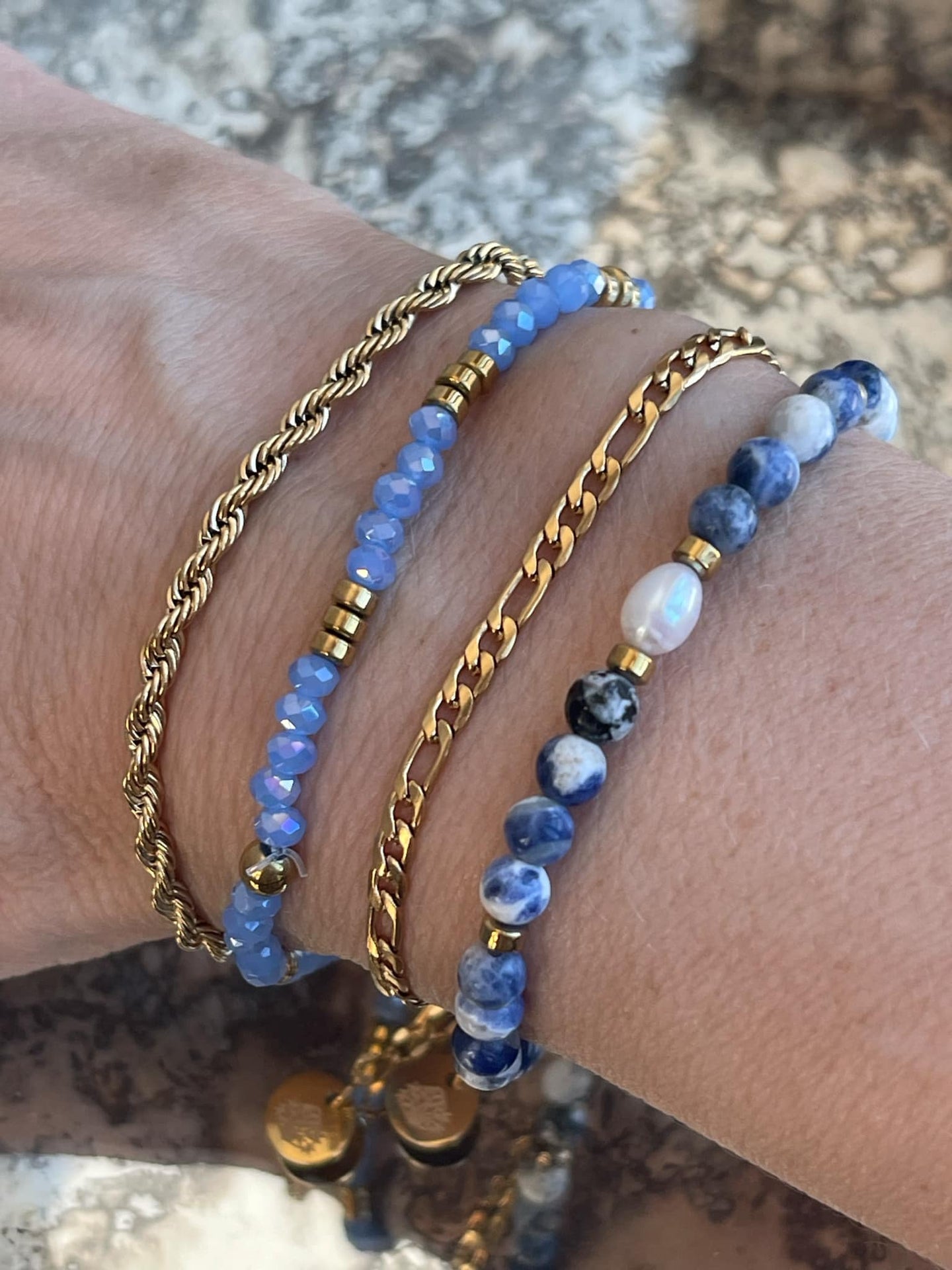 Armband Erika Blue - Set med 4 armband