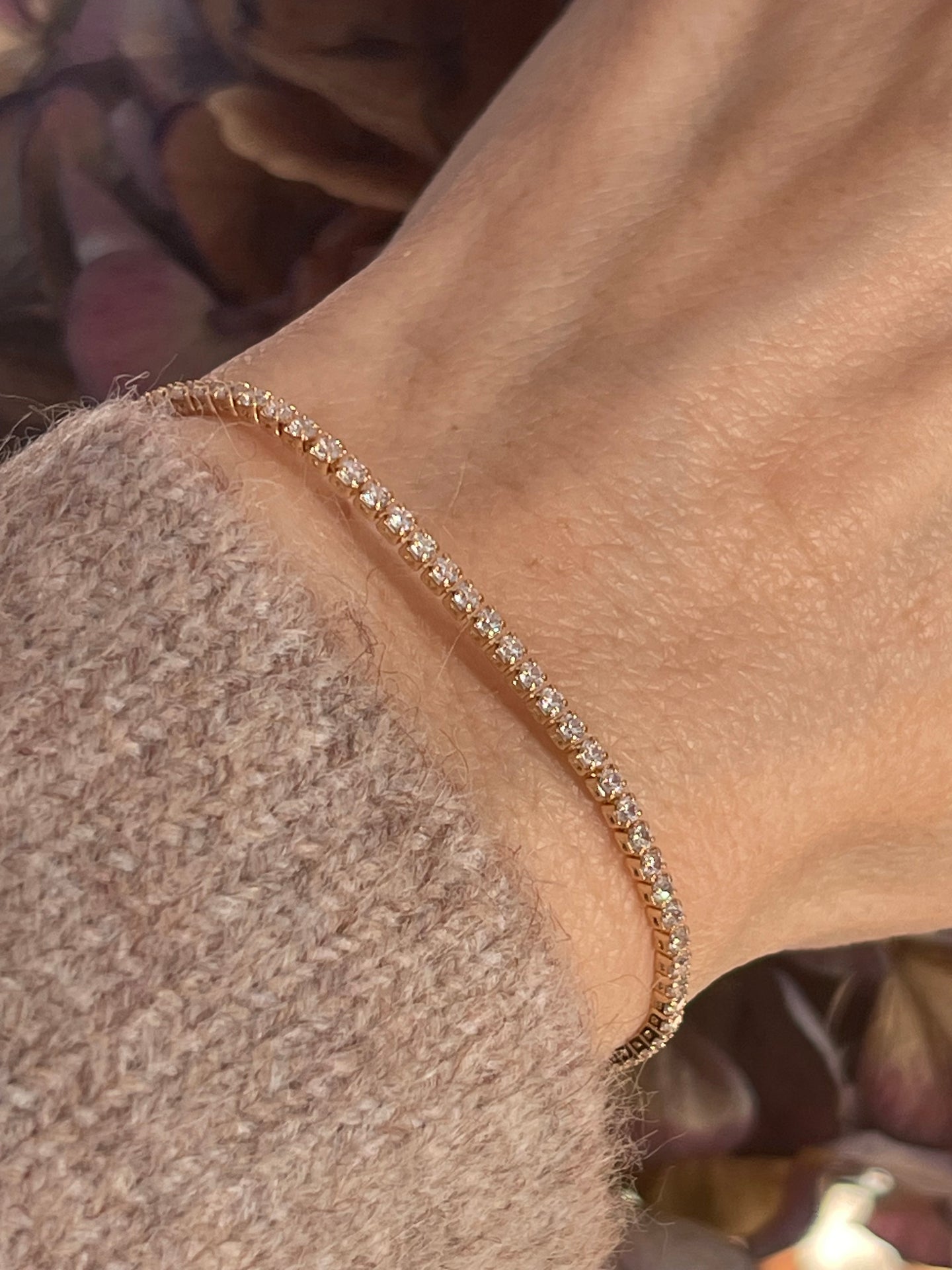 Tennisarmband Palma med zirkoner - guldpläterad