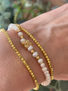 Armband Vega Set/3 - Äkta sötvattenspärlor