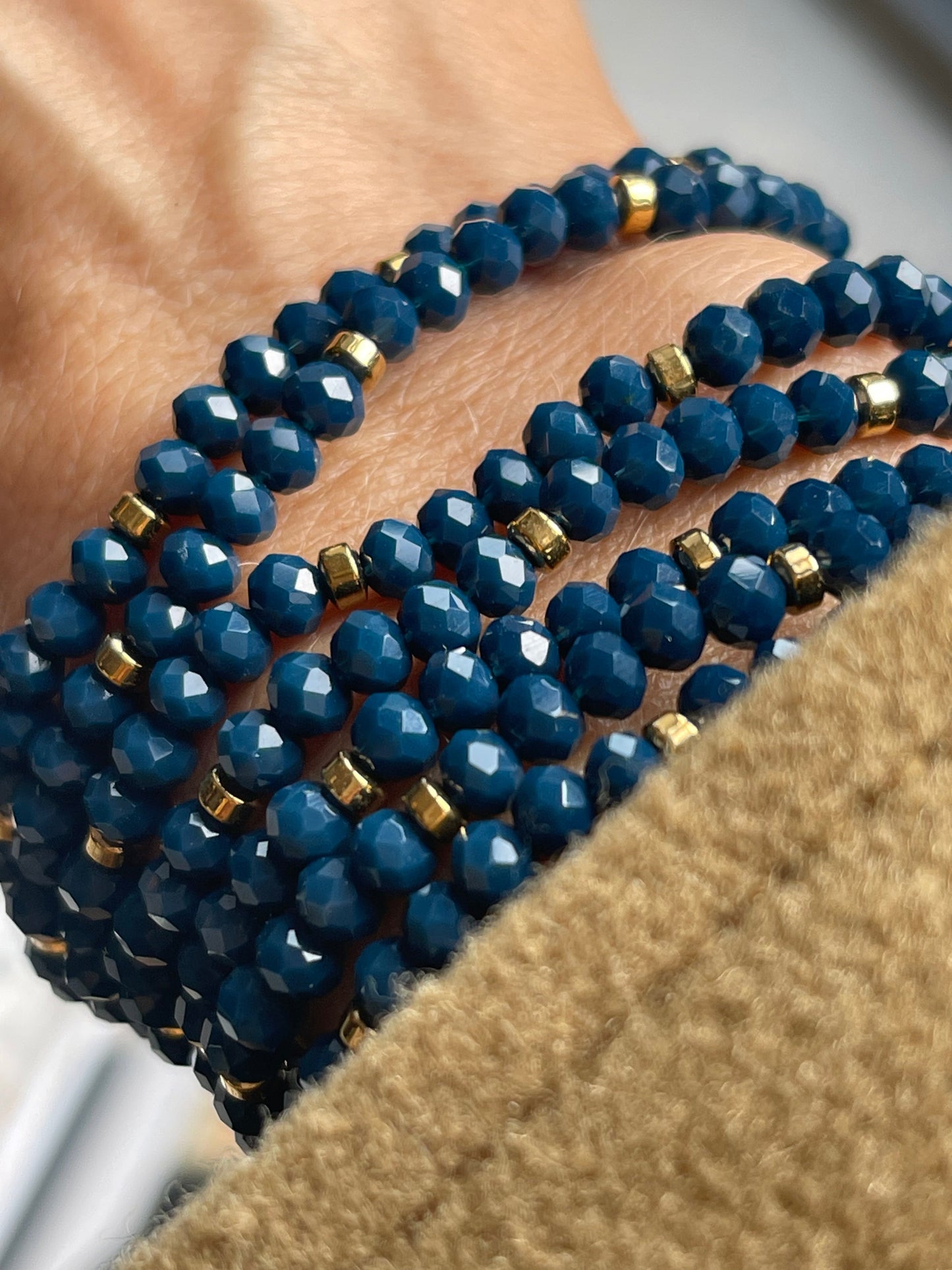 Armband Merle Havblå - Set med 3 st