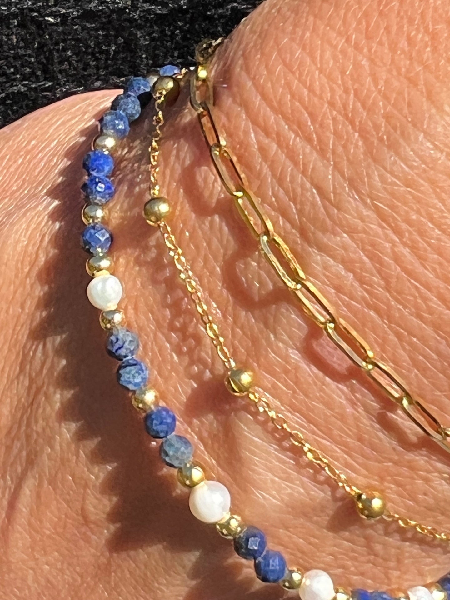 Armband Lilja set med 3 st - Äkta sötvattenspärlor