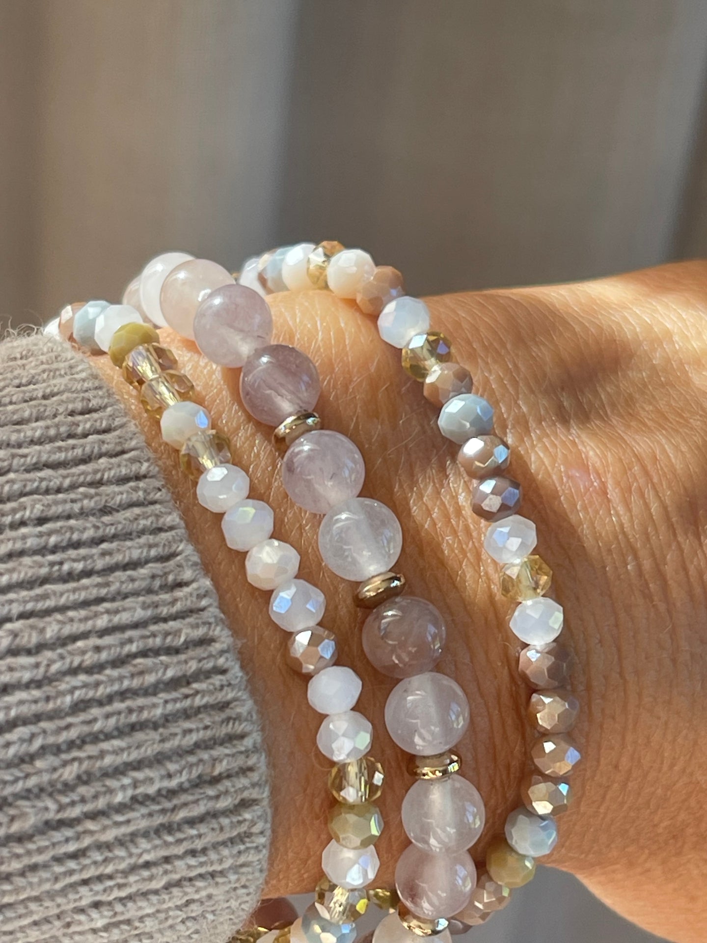 Armband Luna Blush Mix – Set med 3 st