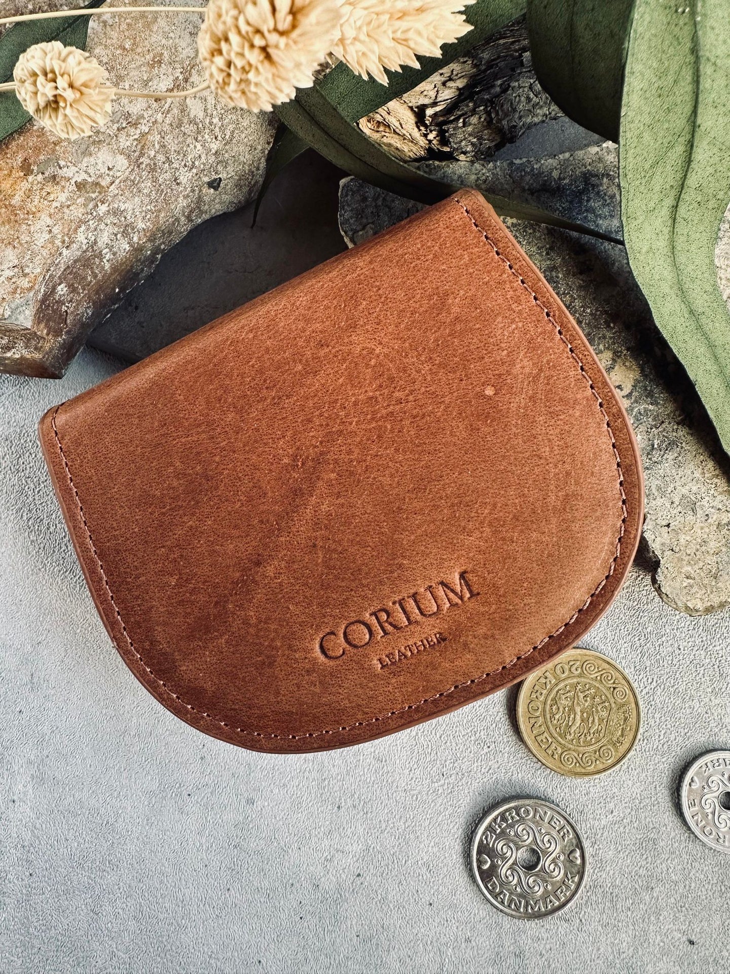 Plånbok med klaff – Cognac