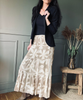 Kjol Boho Leaf beige