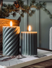LED Blockljus / Design – 2 st Grön randig