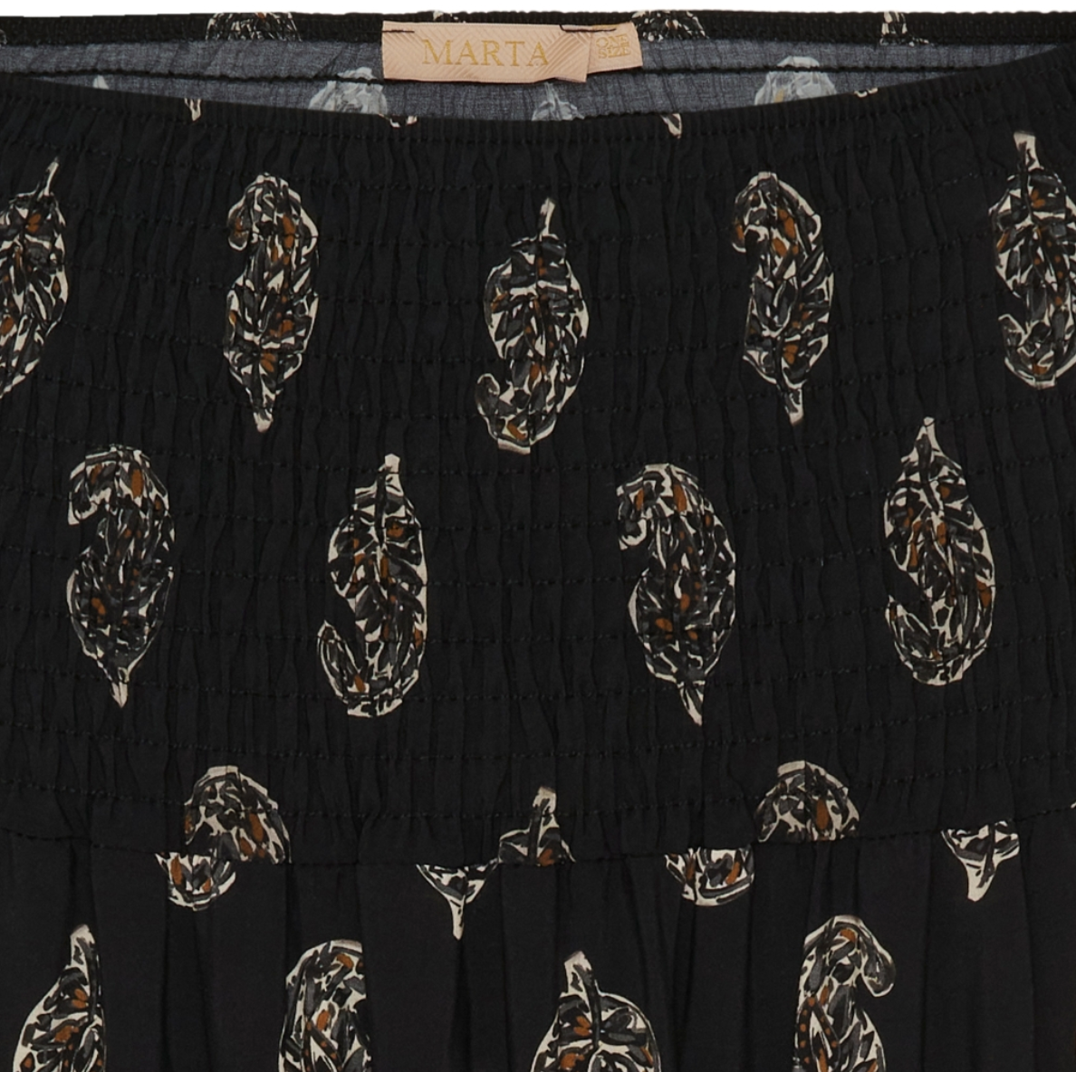 Kjol med smock - Black Faded