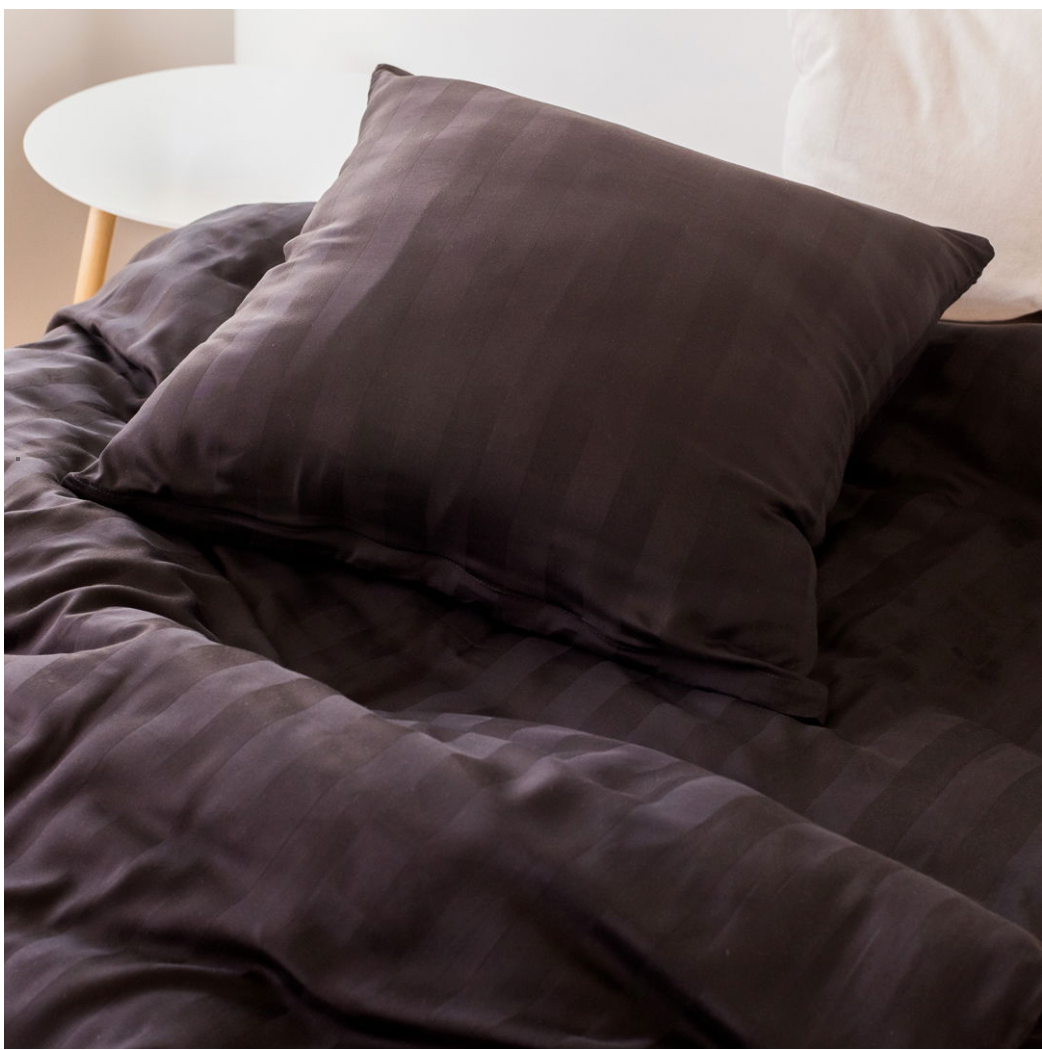 Bambu satin sängset, brun, 140x200 - 63x60