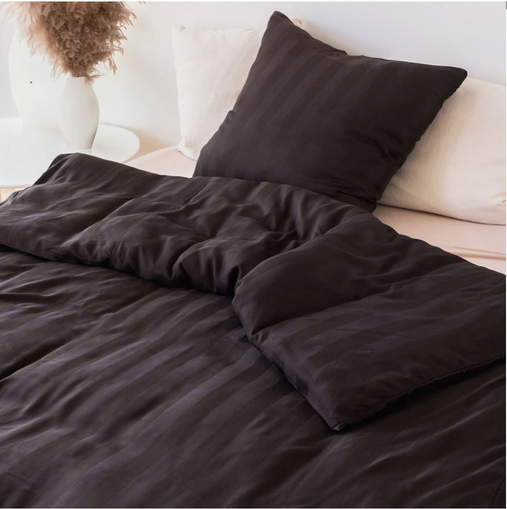 Bambu satin sängset, brun, 140x200 - 63x60