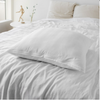 Bambu satin sängset, vit, 140x200 - 63x60