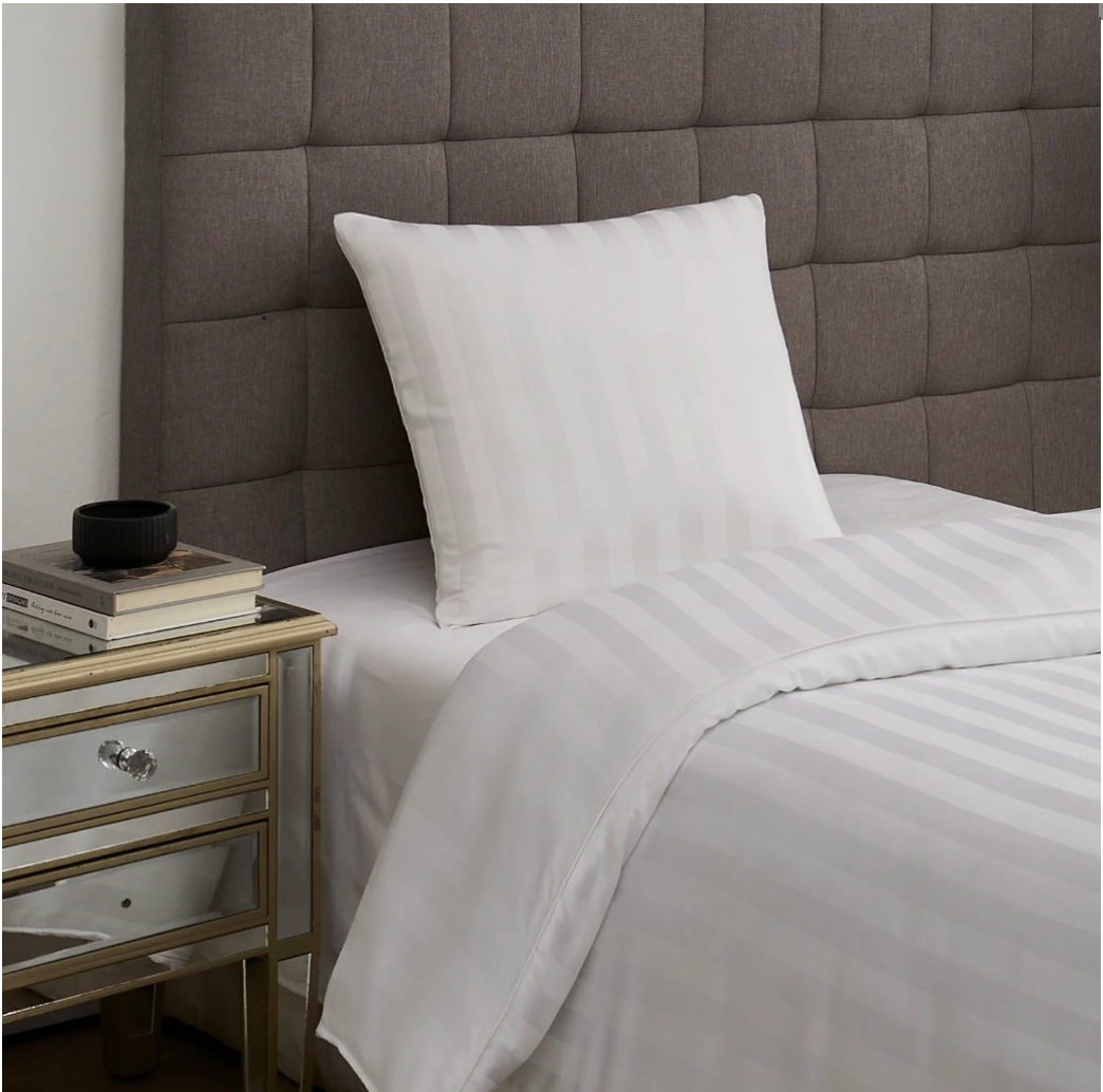 Bambu satin sängset, vit, 140x200 - 63x60