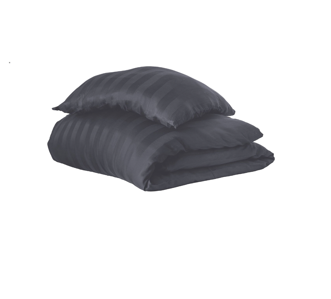 Bambu satin sängset, kolgrå, 140x220 - 63x60