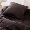 Bambu-satin påslakanset, brun, 140x220 - 63x60