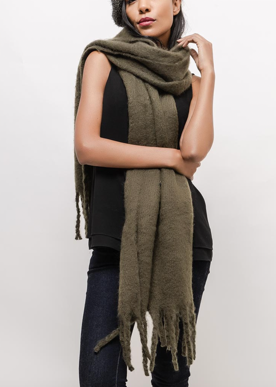 Sjal Mjuk Khaki