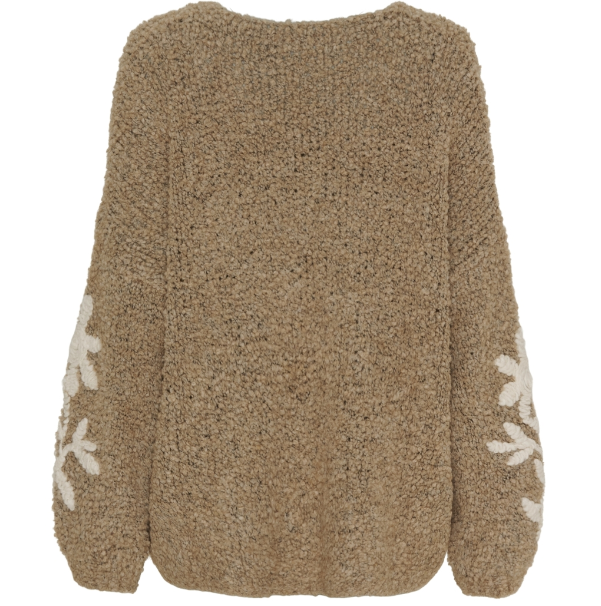 Stickad Almond Beige