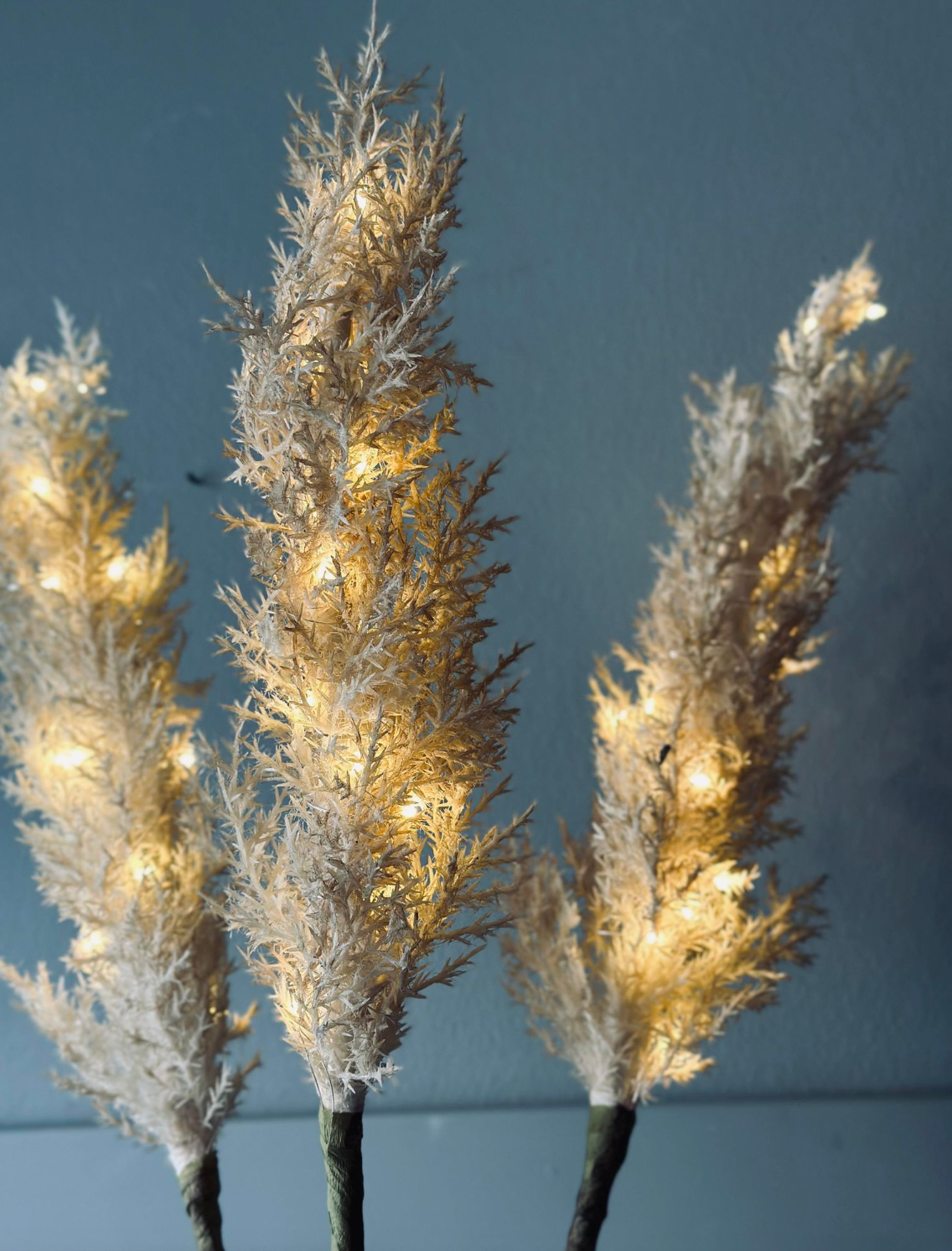 Pampas med LED-ljus - 118 cm