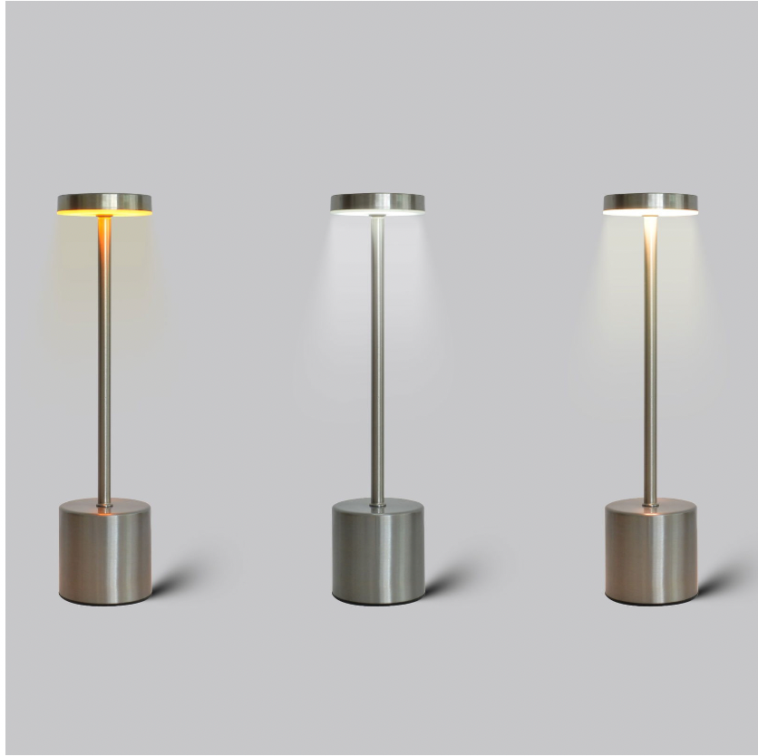 Touch bordslampa i silver