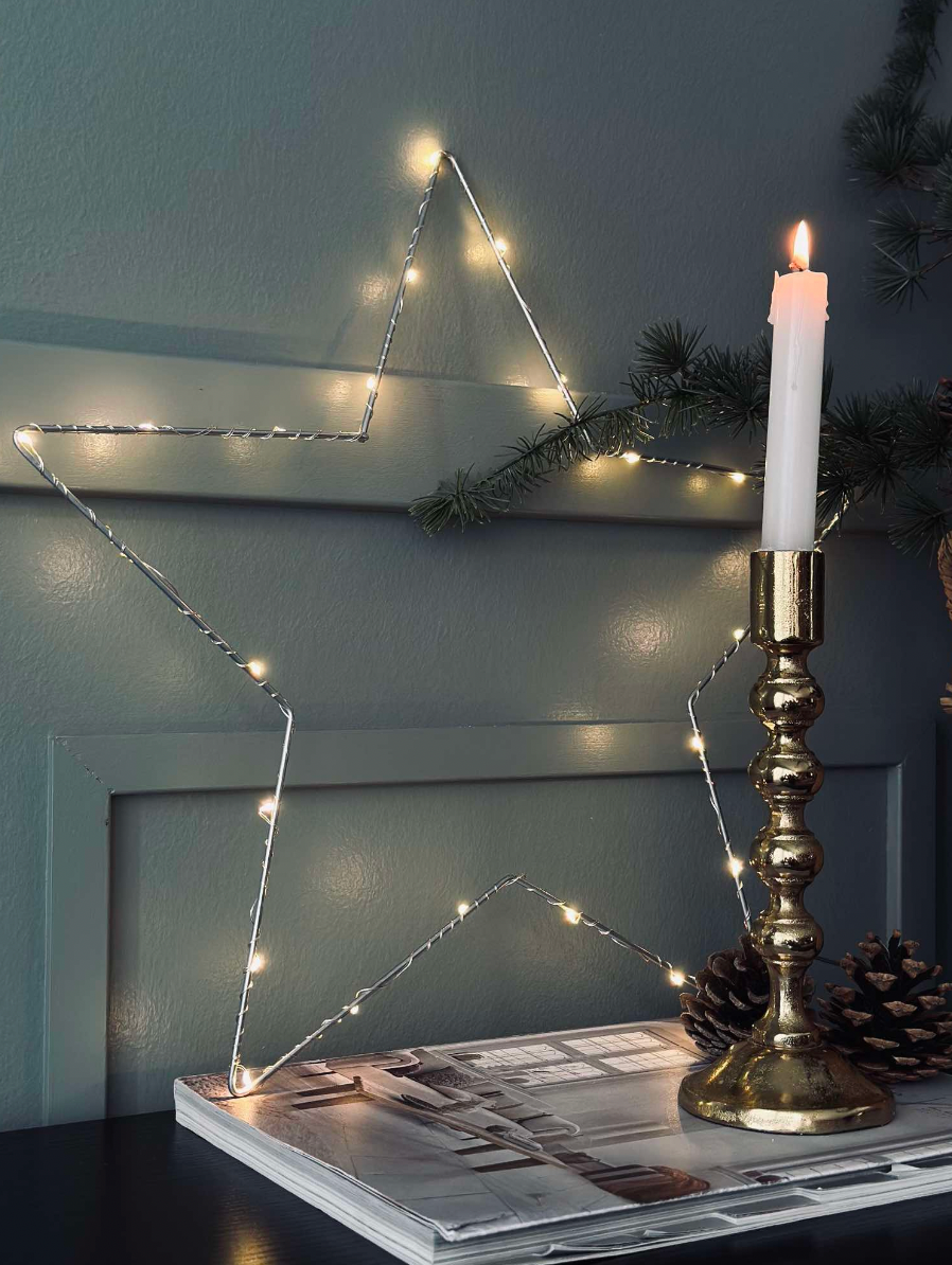 LED Stjärna Silver 30cm