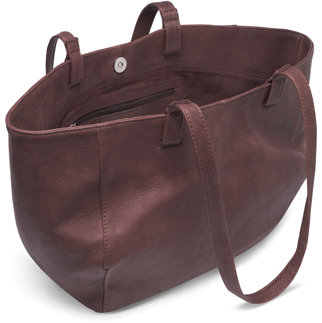 Shopper Aura – Brunt läder