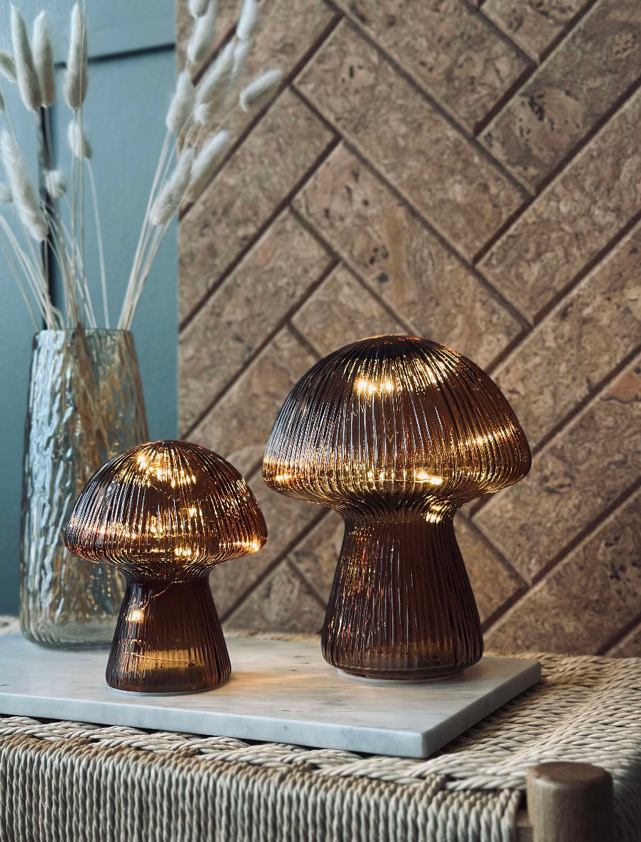 Svamp med ränder 20cm - Brun