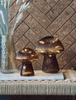 Mushroom med rillor 20 cm - Brun