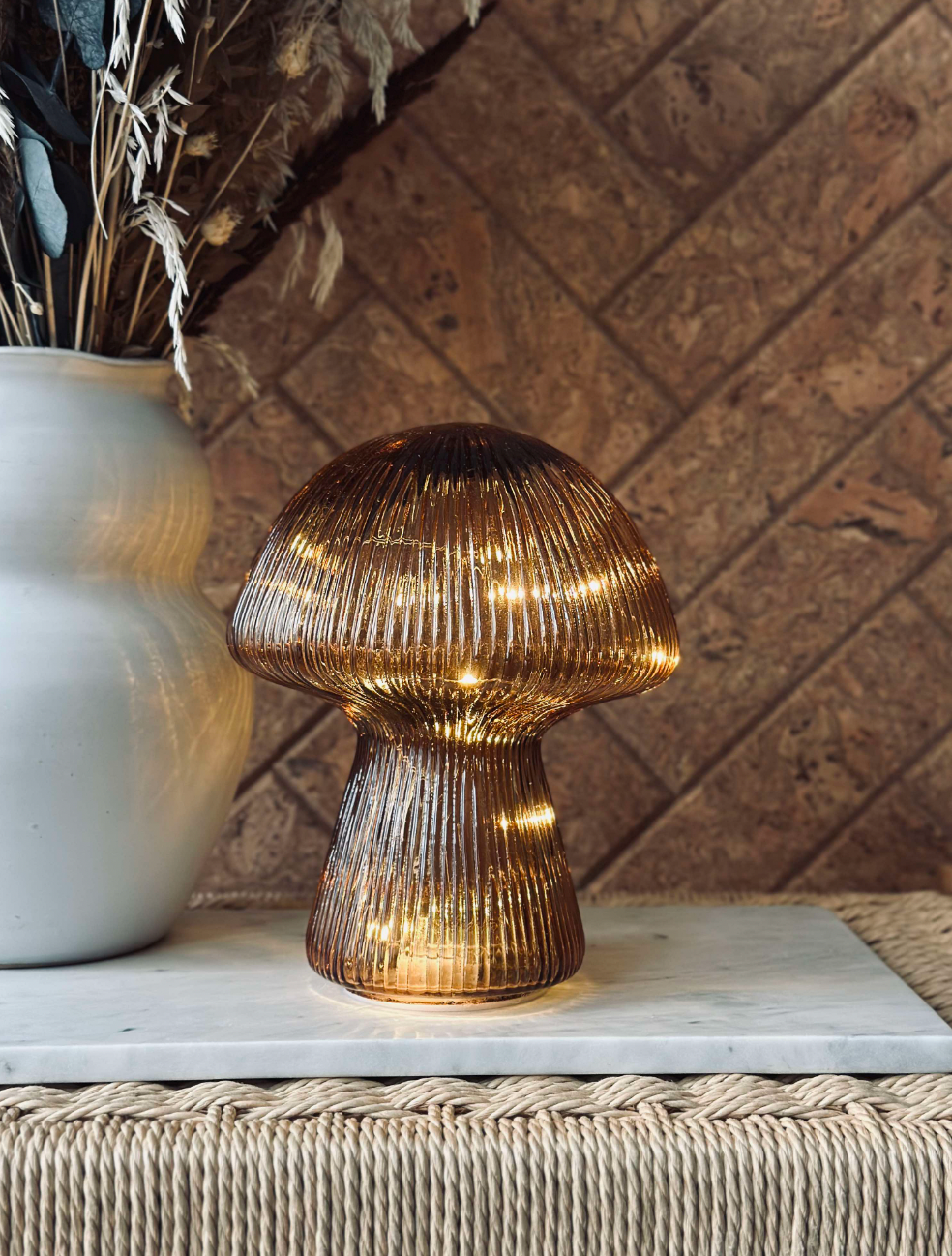 Svamp med ränder 20cm - Gyllene