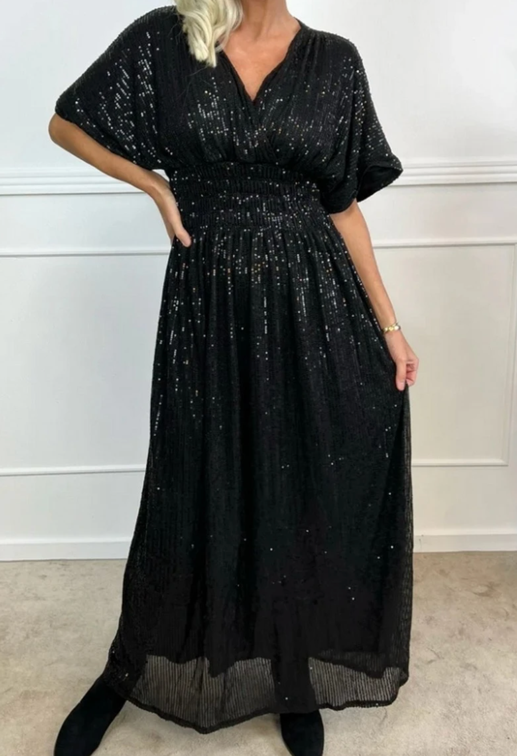 Glitterklänning Svart