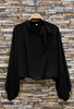 Blus m. rosett - Black