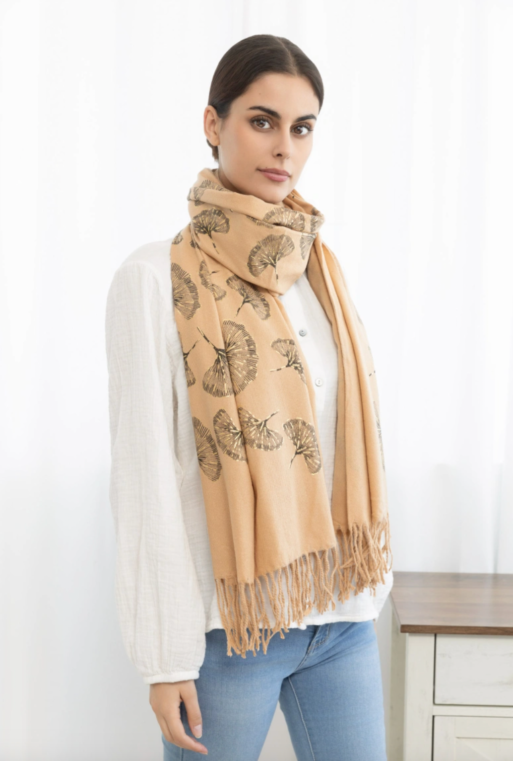 Halsduk Ginkgo - Beige