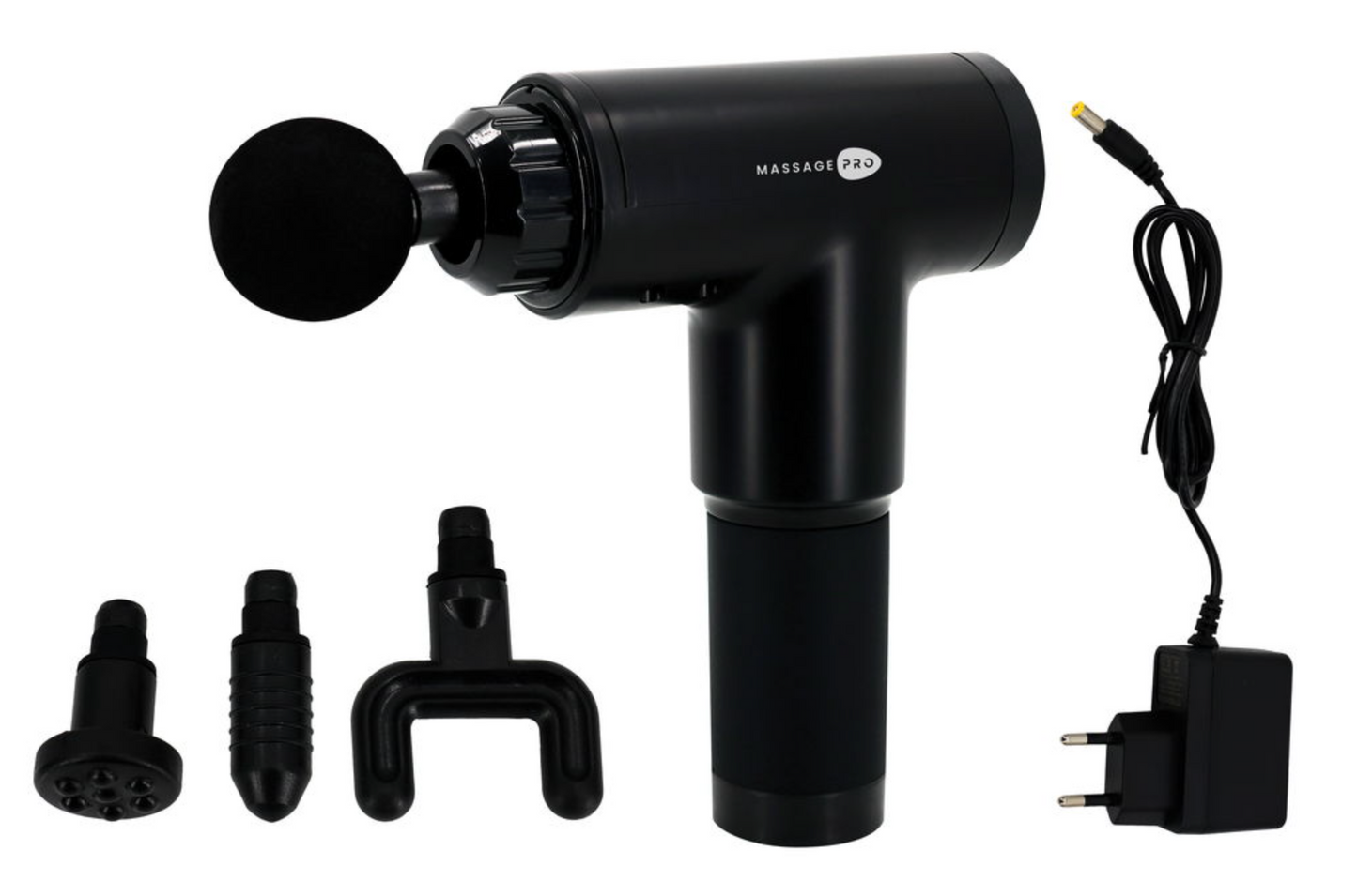 Massagepistol med 4 huvuden