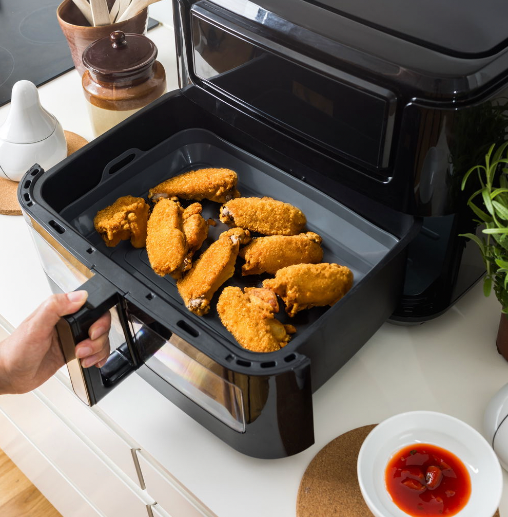 Airfryer silikonform för dubbel låda